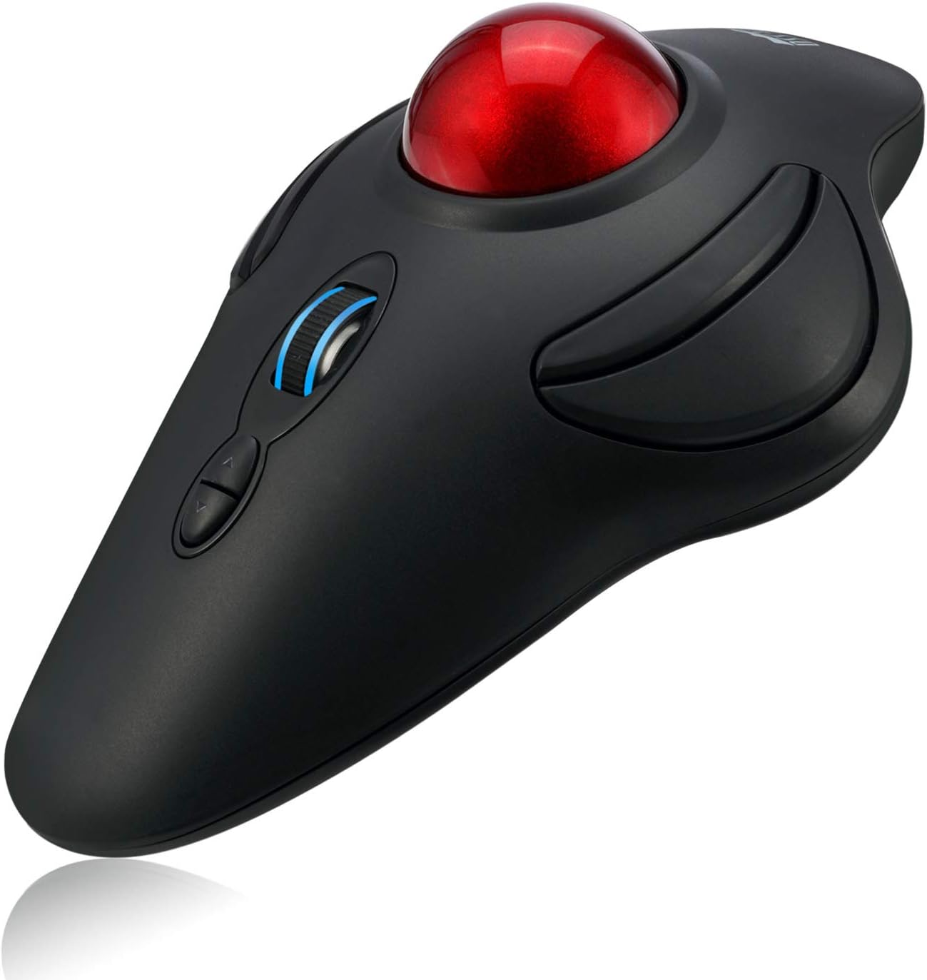Adesso iMouse T40 - Ratón (Ambidextro, Trackball, RF Wireless, 4800 DPI, Black, Rojo