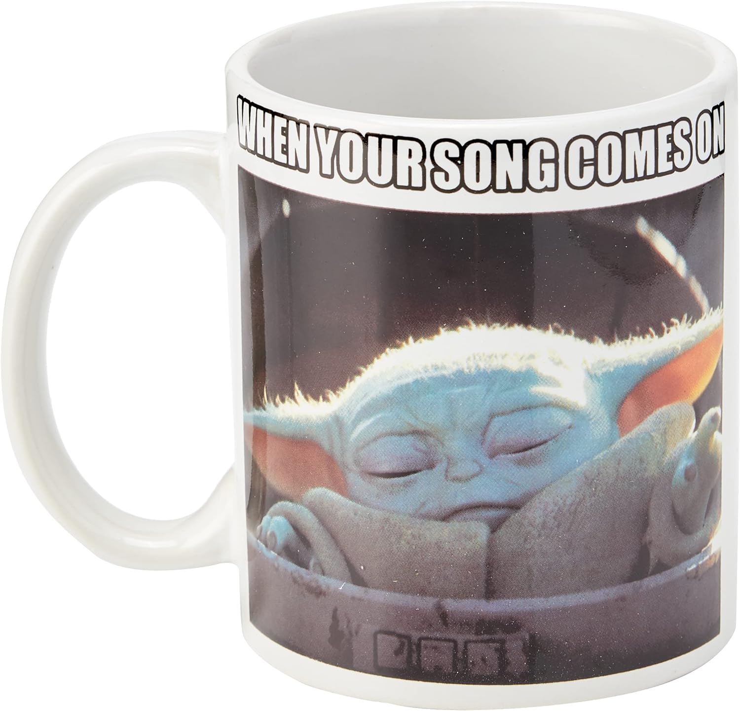Pyramid STAR WARS THE MANDALORIAN MUG WHEN YOUR SONG COMES ON, White