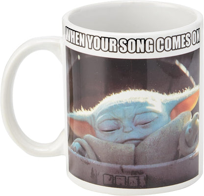 Pyramid STAR WARS THE MANDALORIAN MUG WHEN YOUR SONG COMES ON, White