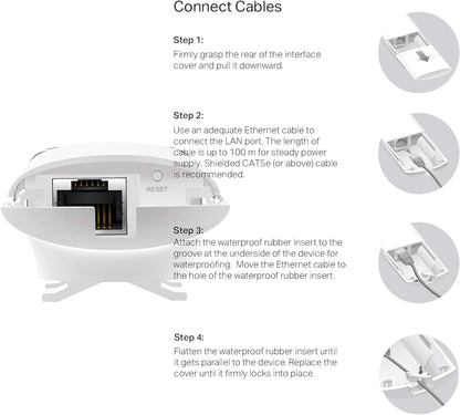 TP-Link EAP110-Outdoor 300Mbps Wireless N Outdoor Access Points, 24V Passive PoE, Easily Wall or Ceiling Mount, Free EAP Controller Software N300 Mbps Outdoor EAP