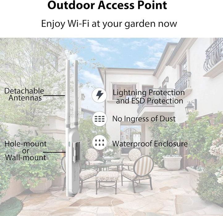 TP-Link EAP110-Outdoor 300Mbps Wireless N Outdoor Access Points, 24V Passive PoE, Easily Wall or Ceiling Mount, Free EAP Controller Software N300 Mbps Outdoor EAP