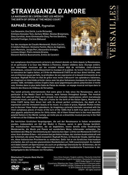 Monteverdi: Stravaganza d'Amore - Pygmalion; Raphaël Pichon(All regions DVD)