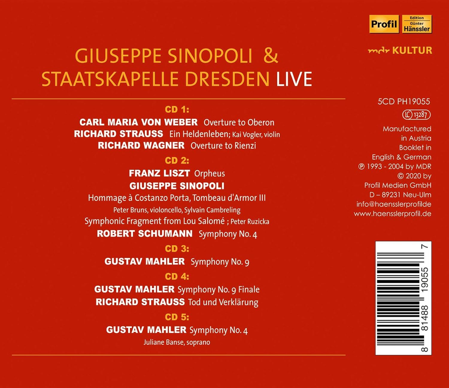 Giuseppe Sinopoli & Staatskapelle Dresden