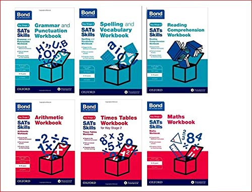 Bond SATs Skills 9-10 years Year 5, 6 book collection set Maths & English (Grammar & Punctuation, Spelling, Reading, Arithmetic, Times Tables, Maths