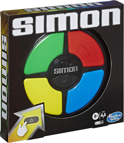 Hasbro Gaming, Simon, Electronic Memory Game, for Kids, Ages 8 and Up, Handheld Light and Sound Game, Classic Simon
