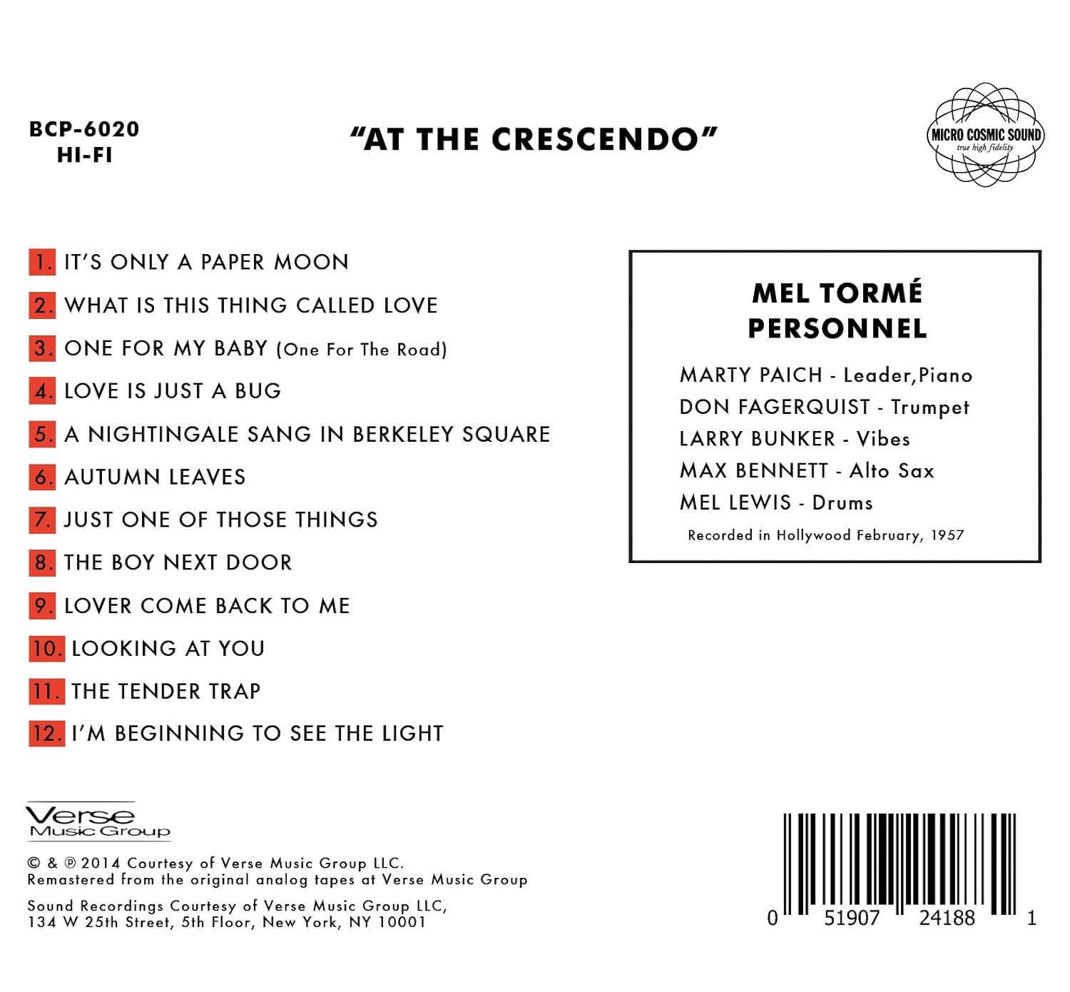 Mel Tormé-At The Crescendo