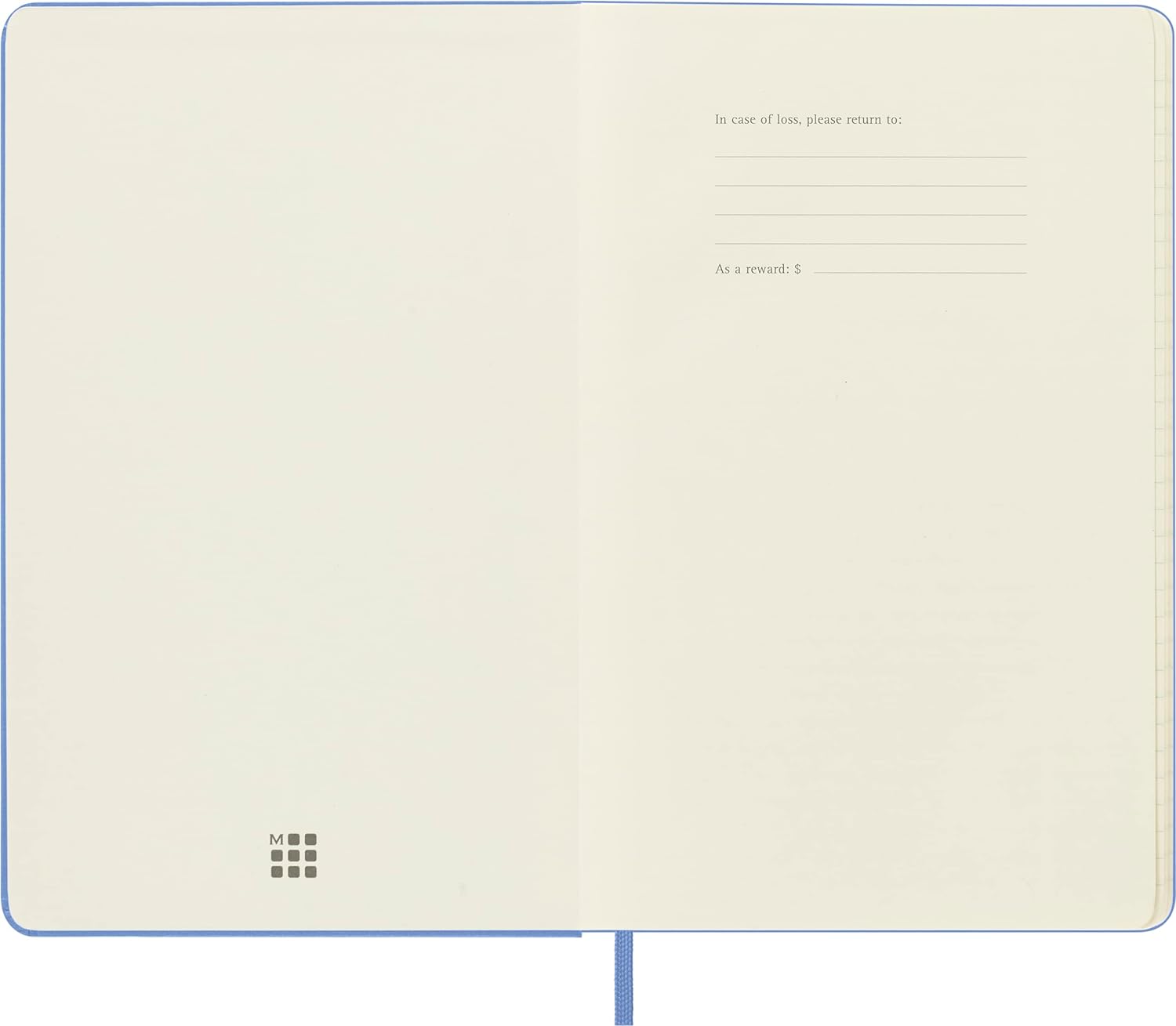 Moleskine - Classic Notebook, Ruled Notebook, Hard Cover and Elastic Closure, Size Large 13 x 21 cm, Colour Hydrangea Blue, 240 Pages