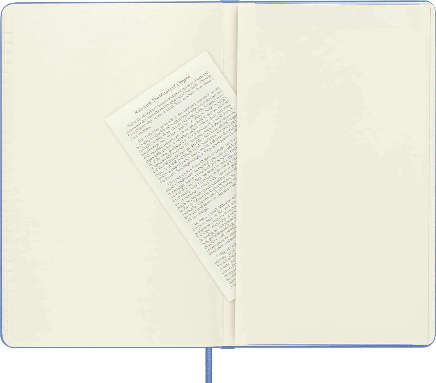 Moleskine - Classic Notebook, Ruled Notebook, Hard Cover and Elastic Closure, Size Large 13 x 21 cm, Colour Hydrangea Blue, 240 Pages