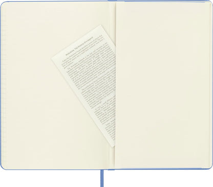 Moleskine - Classic Notebook, Ruled Notebook, Hard Cover and Elastic Closure, Size Large 13 x 21 cm, Colour Hydrangea Blue, 240 Pages