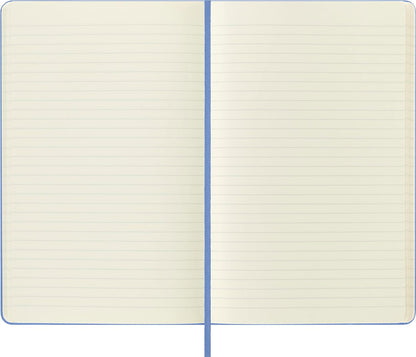 Moleskine - Classic Notebook, Ruled Notebook, Hard Cover and Elastic Closure, Size Large 13 x 21 cm, Colour Hydrangea Blue, 240 Pages