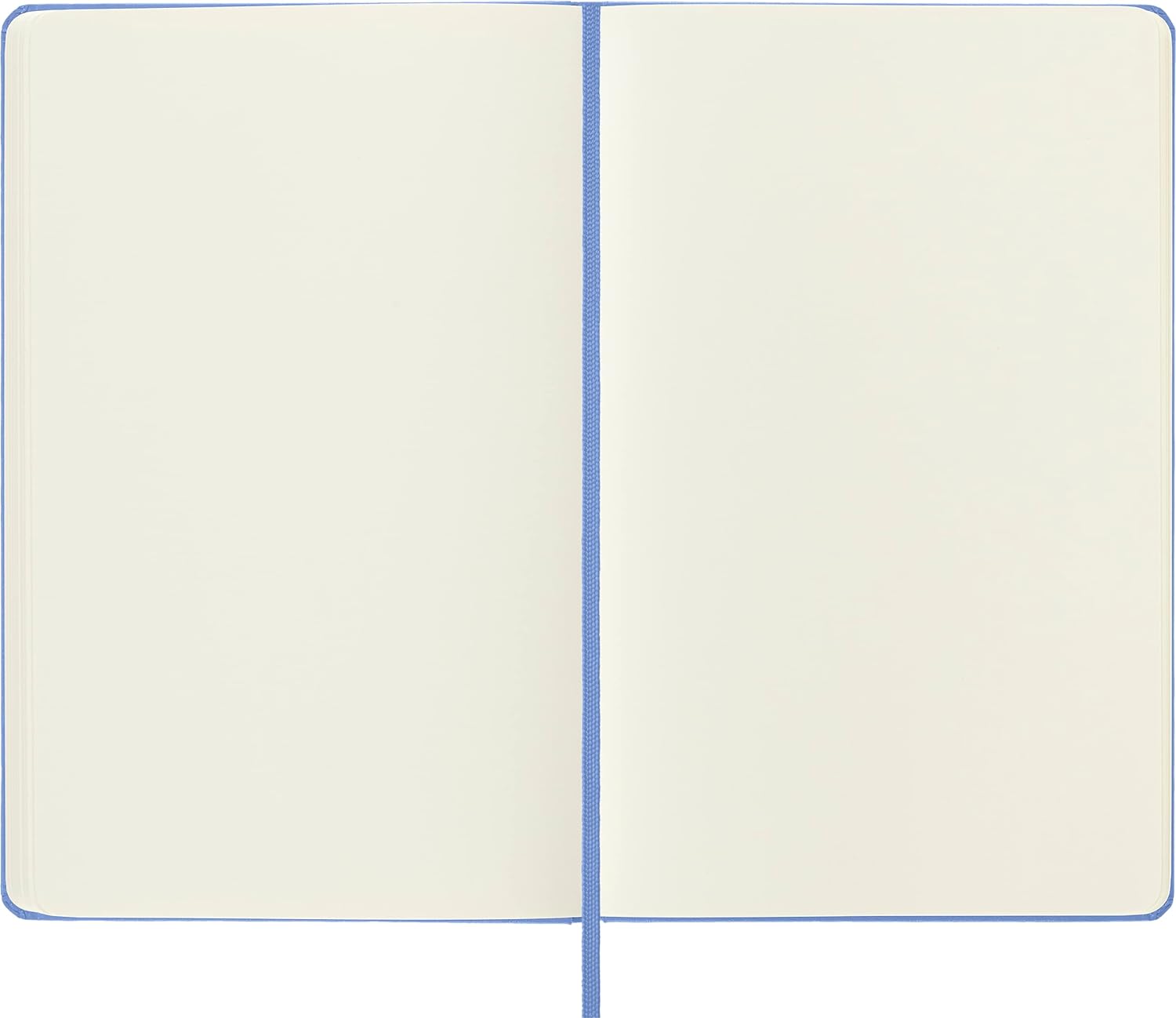Moleskine - Classic Notebook, Plain Notebook, Hard Cover and Elastic Closure, Size Large 13 x 21 cm, Colour Hydrangea Blue, 240 Pages