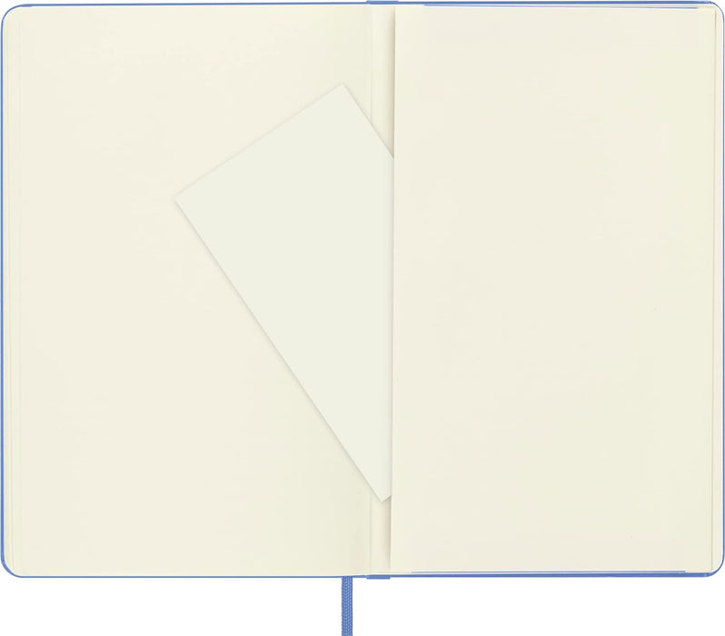 Moleskine Classic Notebook, Hard Cover, Large (5" x 8.25") Plain/Blank, Hydrangea Blue, 240 Pages