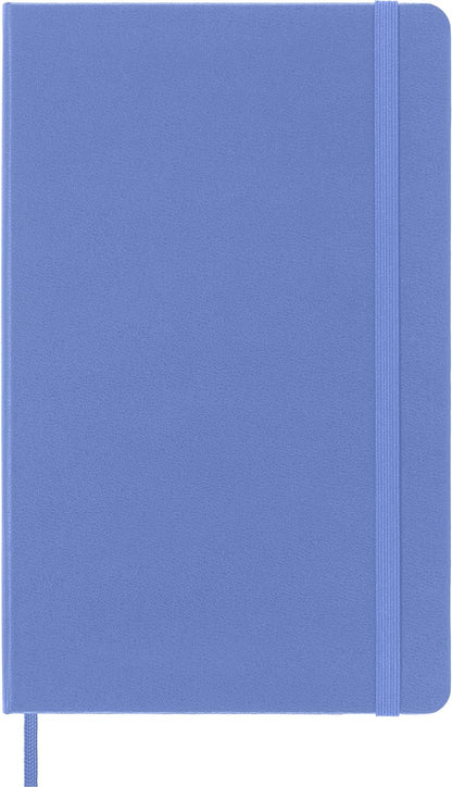 Moleskine - Classic Notebook, Plain Notebook, Hard Cover and Elastic Closure, Size Large 13 x 21 cm, Colour Hydrangea Blue, 240 Pages