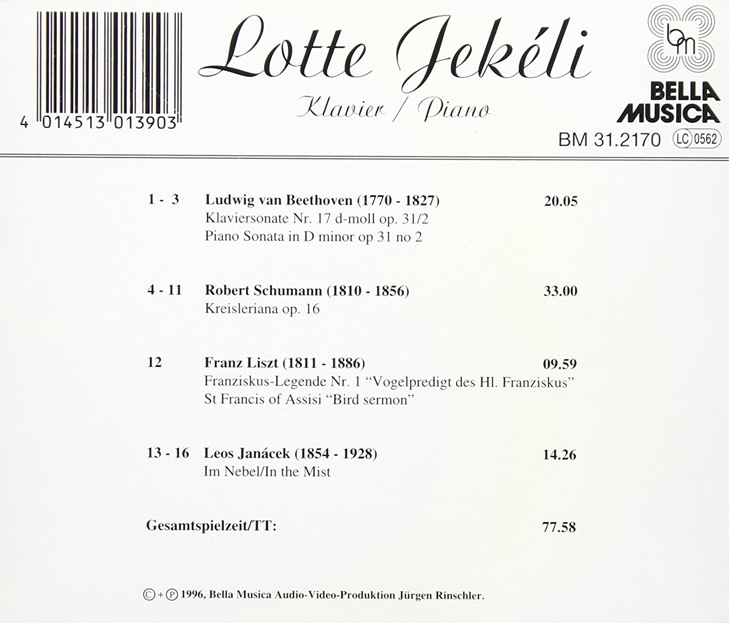 Piano Son No 17 / Kreisleriana