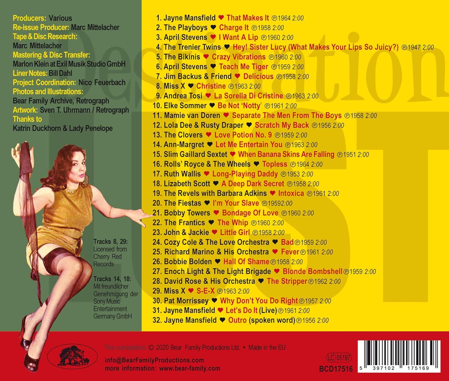 Destination Lust - Songs of Love, Sex and Violence: 32 Erotic Fantasies from the Vaults