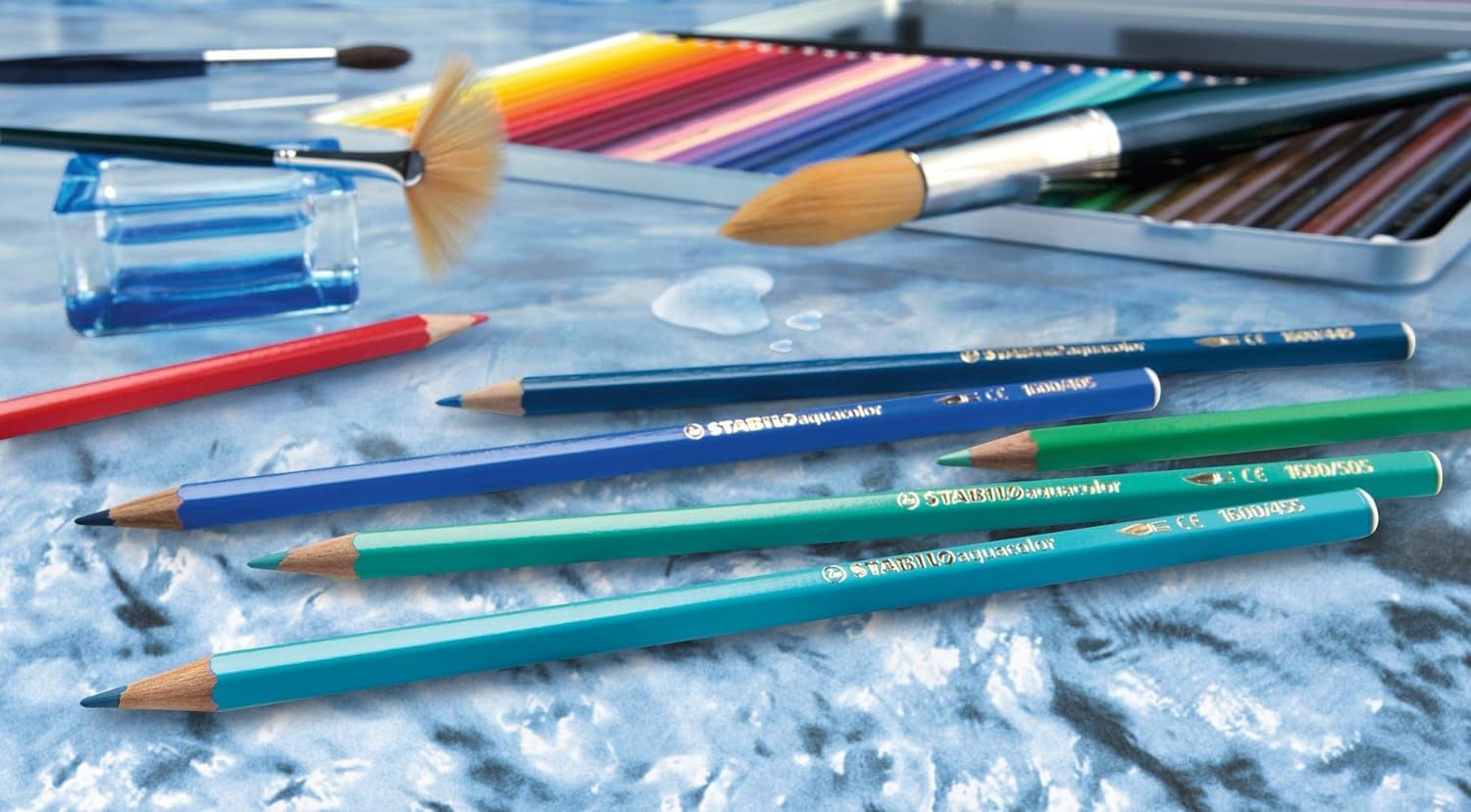 Aquarellable Colouring Pencil - STABILOaquacolor - ARTY - Pack of 12 - Assorted Colours