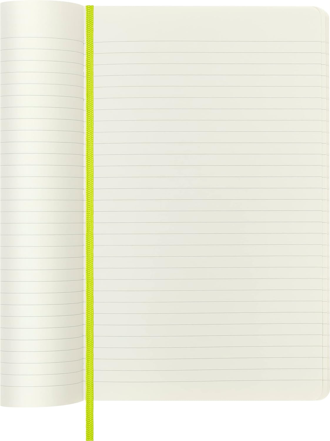 Moleskine - Classic Notebook, Ruled Notebook, Soft Cover and Elastic Closure, Size Large 13 x 21 cm, Colour Lemon Green, 192 Pages