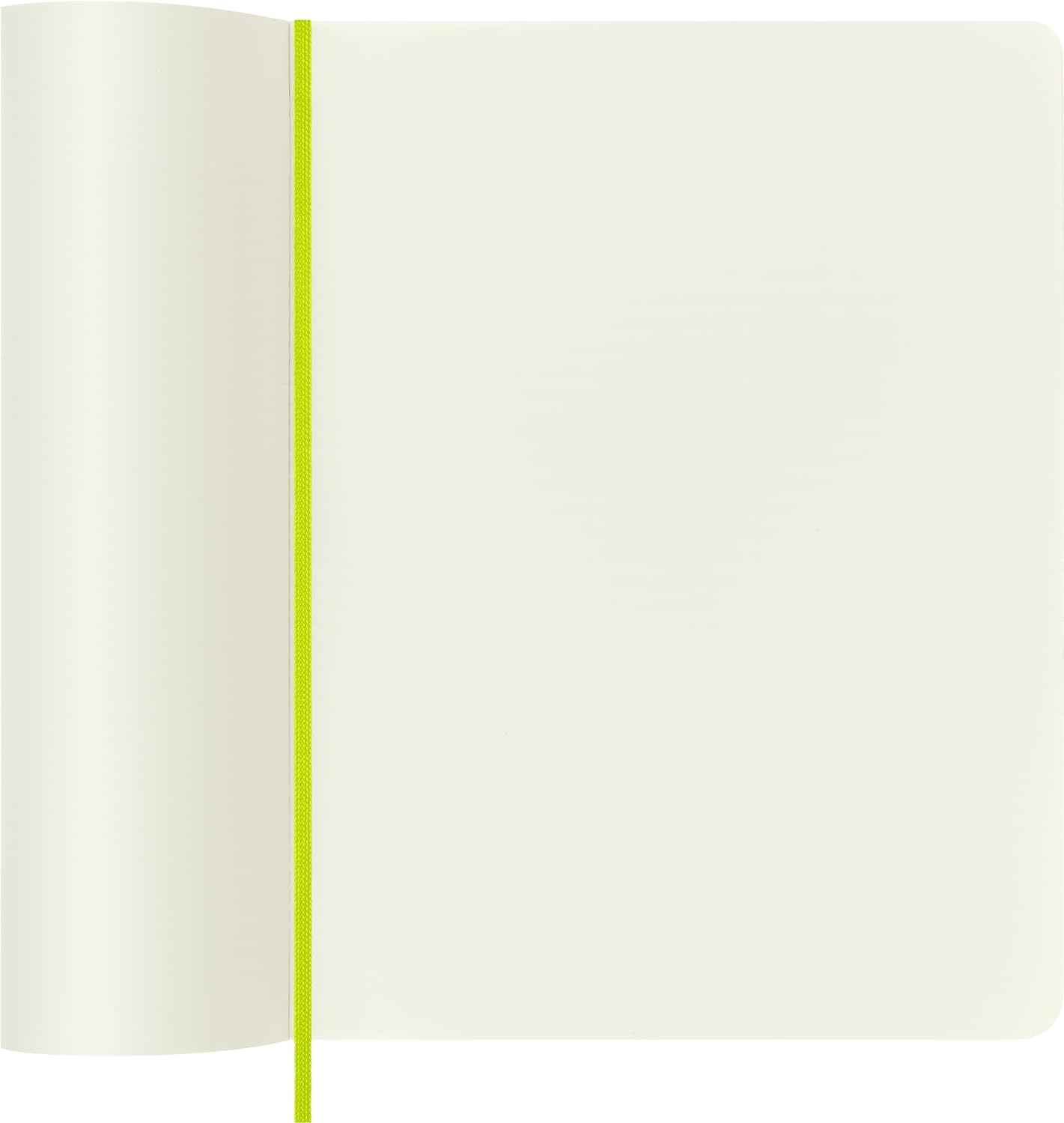 Moleskine - Classic Notebook, Plain Notebook, Soft Cover and Elastic Closure, Size X-Large 19 x 25 cm, Colour Lemon Green, 192 Pages