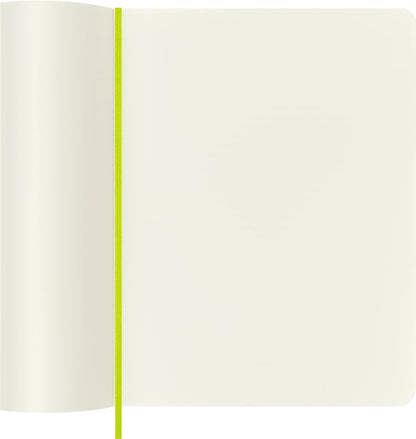 Moleskine - Classic Notebook, Plain Notebook, Soft Cover and Elastic Closure, Size X-Large 19 x 25 cm, Colour Lemon Green, 192 Pages