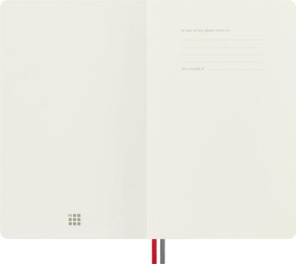 Moleskine - Classic Notebook Expanded, Ruled Notebook, Soft Cover and Elastic Closure, Size Large 13 x 21 cm, Colour Scarlet Red, 400 Pages