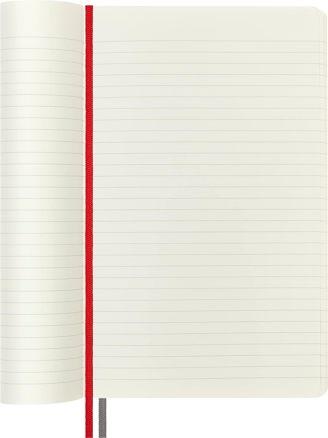 Moleskine - Classic Notebook Expanded, Ruled Notebook, Soft Cover and Elastic Closure, Size Large 13 x 21 cm, Colour Scarlet Red, 400 Pages