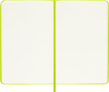 Moleskine - Classic Notebook, Plain Notebook, Hard Cover and Elastic Closure, Size Pocket 9 x 14 cm, Colour Lemon Green, 192 Pages