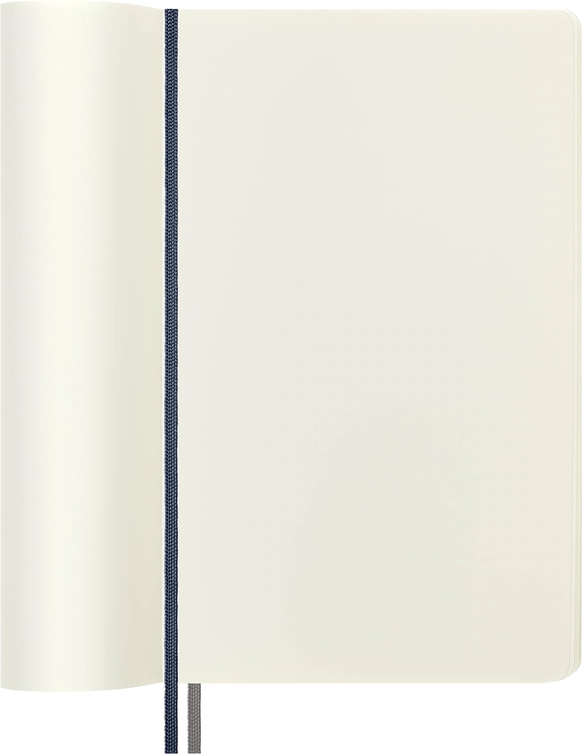 Moleskine - Classic Notebook Expanded, Plain Notebook, Soft Cover and Elastic Closure, Size Large 13 x 21 cm, Colour Sapphire Blue, 400 Pages
