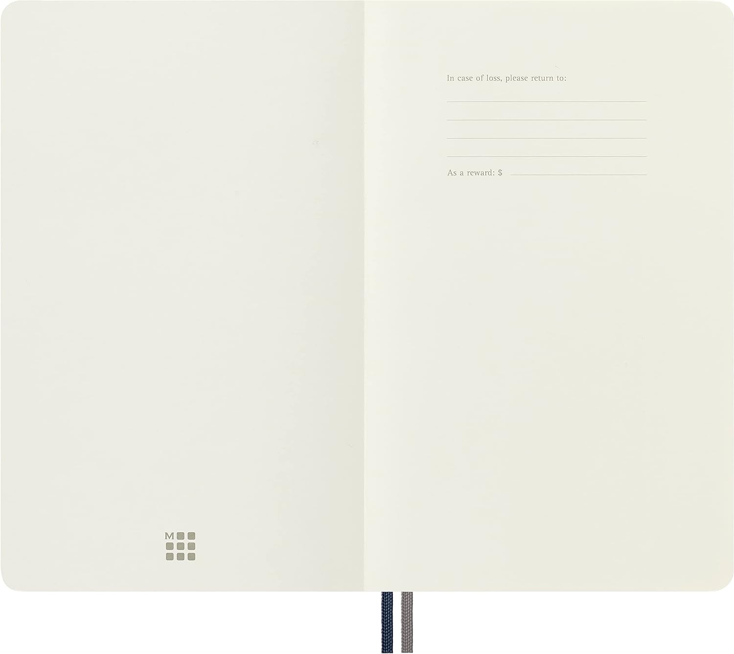 Moleskine - Classic Notebook Expanded, Plain Notebook, Soft Cover and Elastic Closure, Size Large 13 x 21 cm, Colour Sapphire Blue, 400 Pages