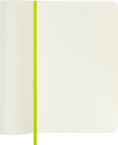 Moleskine - Classic Notebook, Plain Notebook, Soft Cover and Elastic Closure, Size Pocket 9 x 14 cm, Colour Lemon Green, 192 Pages