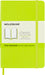 Moleskine - Classic Notebook, Plain Notebook, Soft Cover and Elastic Closure, Size Pocket 9 x 14 cm, Colour Lemon Green, 192 Pages