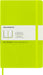 Moleskine - Classic Notebook, Plain Notebook, Soft Cover and Elastic Closure, Size Large 13 x 21 cm, Colour Lemon Green, 240 Pages