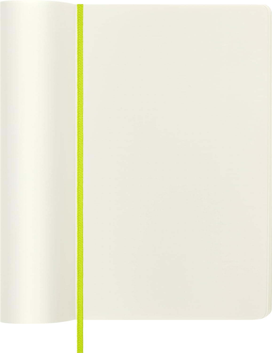 Moleskine - Classic Notebook, Plain Notebook, Soft Cover and Elastic Closure, Size Large 13 x 21 cm, Colour Lemon Green, 240 Pages