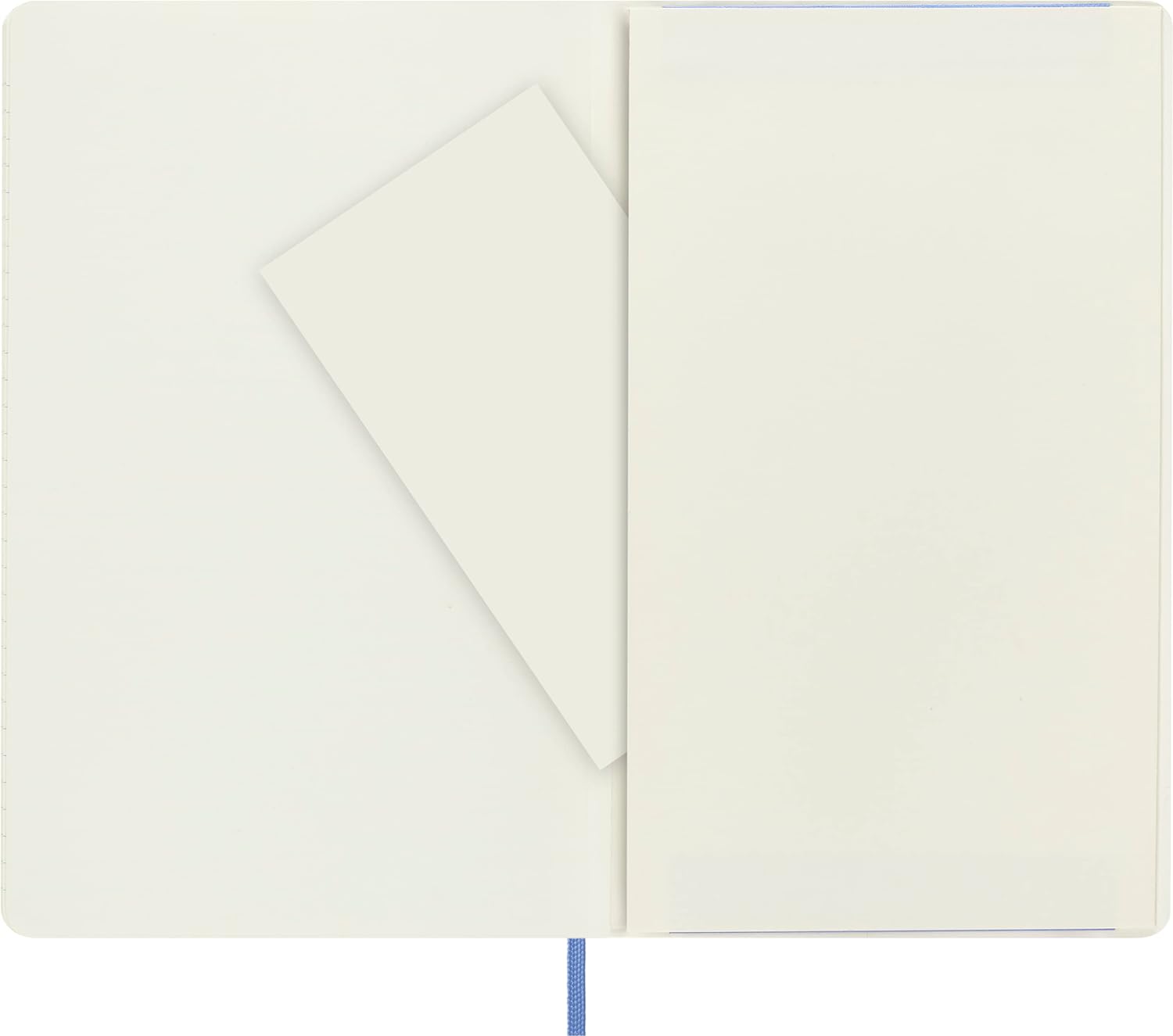 Moleskine - Classic Notebook, Ruled Notebook, Soft Cover and Elastic Closure, Size Large 13 x 21 cm, Colour Hydrangea Blue, 240 Pages