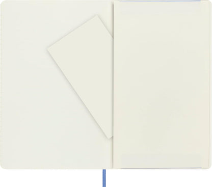 Moleskine - Classic Notebook, Ruled Notebook, Soft Cover and Elastic Closure, Size Large 13 x 21 cm, Colour Hydrangea Blue, 240 Pages