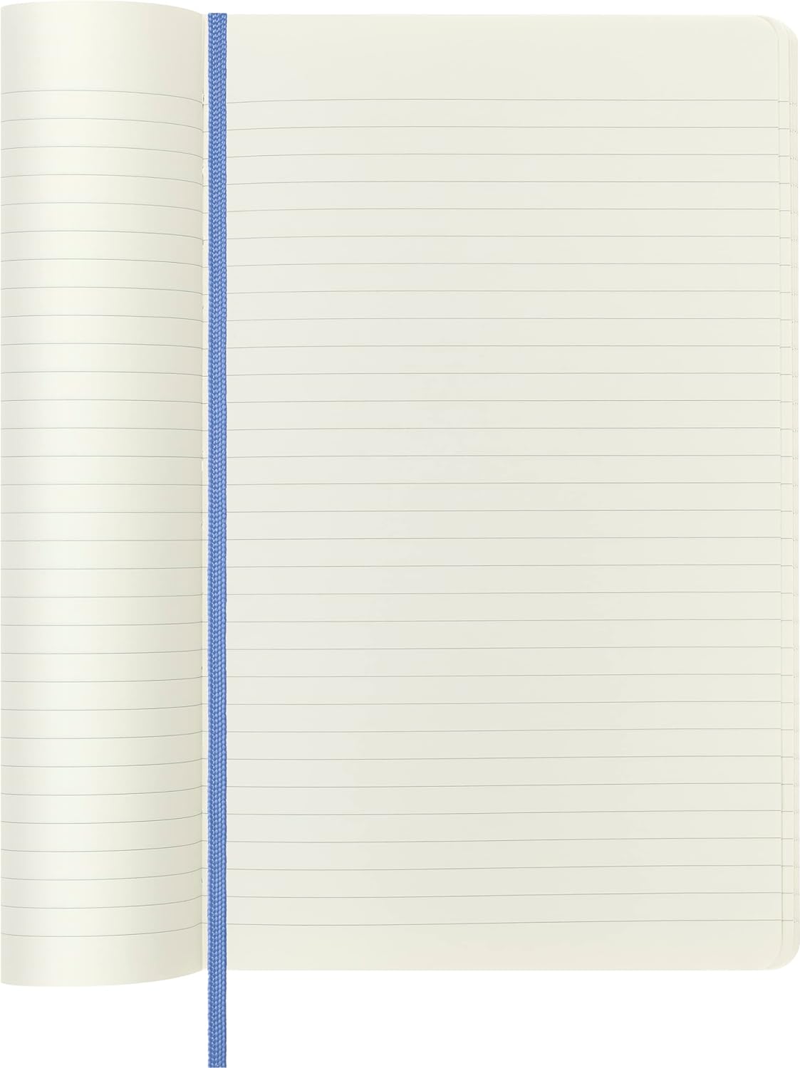 Moleskine - Classic Notebook, Ruled Notebook, Soft Cover and Elastic Closure, Size Large 13 x 21 cm, Colour Hydrangea Blue, 240 Pages
