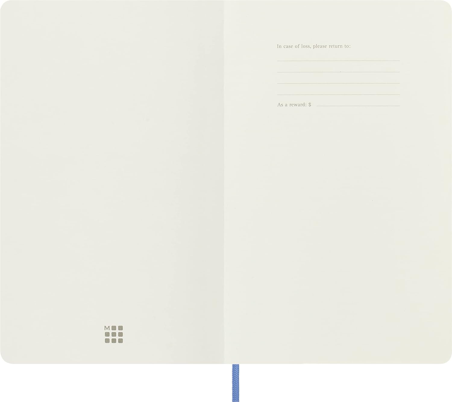 Moleskine - Classic Notebook, Ruled Notebook, Soft Cover and Elastic Closure, Size Large 13 x 21 cm, Colour Hydrangea Blue, 240 Pages