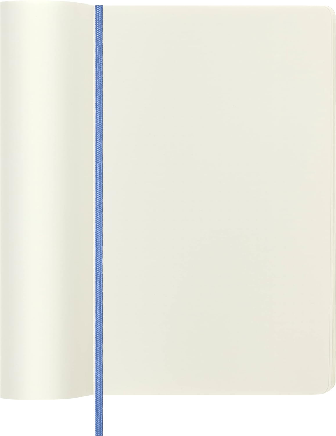 Moleskine - Classic Notebook, Plain Notebook, Soft Cover and Elastic Closure, Size Large 13 x 21 cm, Colour Hydrangea Blue, 240 Pages