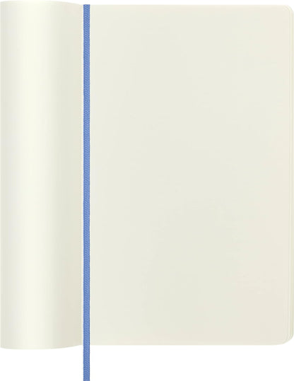 Moleskine - Classic Notebook, Plain Notebook, Soft Cover and Elastic Closure, Size Large 13 x 21 cm, Colour Hydrangea Blue, 240 Pages