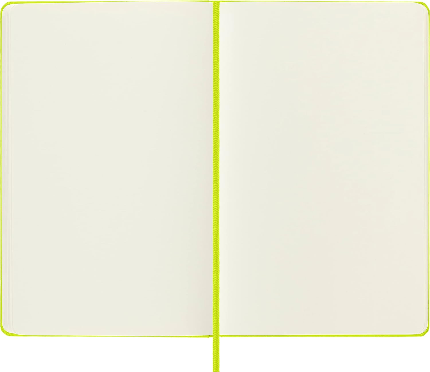 Moleskine - Classic Notebook, Plain Notebook, Hard Cover and Elastic Closure, Size Large 13 x 21 cm, Colour Lemon Green, 240 Pages