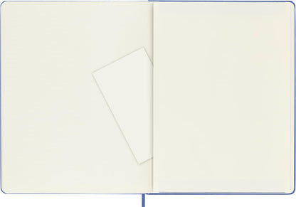 Moleskine - Classic Notebook, Plain Notebook, Hard Cover and Elastic Closure, Size X-Large 19 x 25 cm, Colour Hydrangea Blue, 192 Pages