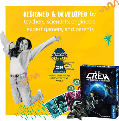 The Crew - Quest for Planet Nine | Card Game | Kennerspiel des Jahres Winner | Cooperative Space Adventure | 3-5 Players | Ages 10+ | Trick-Taking | 50 Levels of Difficulty | Endless Replay