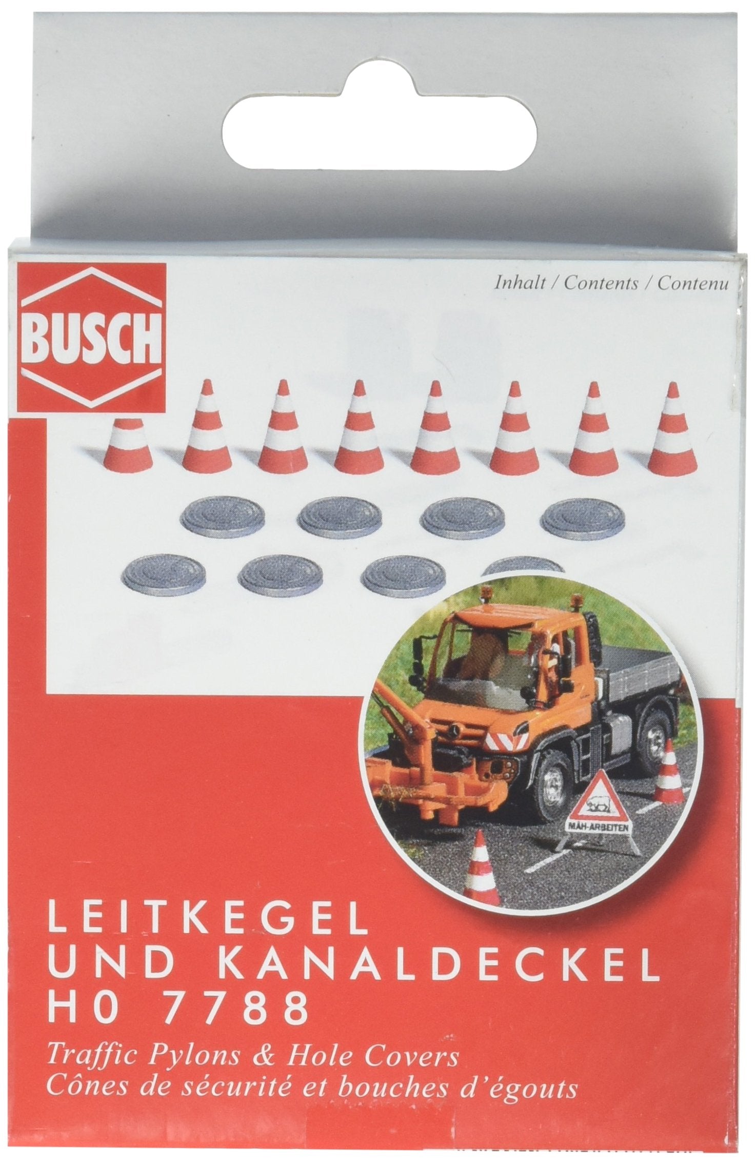 Busch 7788 Man Hole Covers & Pylons HO Scenery Scale Model