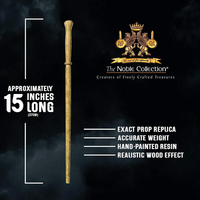 The Noble Collection - Lucius Malfoy Character Wand - 15in (37cm) Wizarding World Wand With Name Tag - Harry Potter Film Set Movie Props Wands