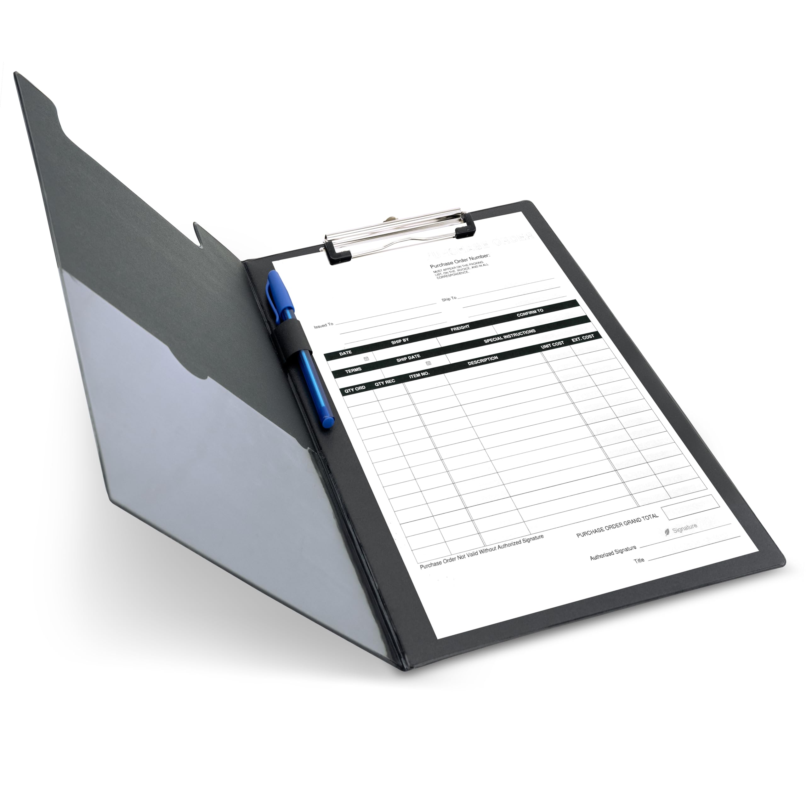 Rapesco VFDCB0B3 A4+ Foldover Clipboard with Pocket, Black