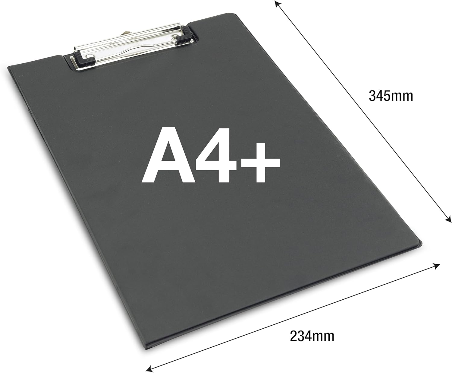 Rapesco VFDCB0B3 A4+ Foldover Clipboard with Pocket, Black