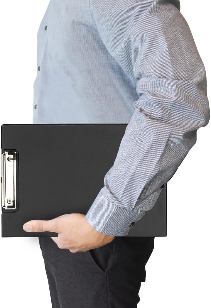 Rapesco VFDCB0B3 A4+ Foldover Clipboard with Pocket, Black