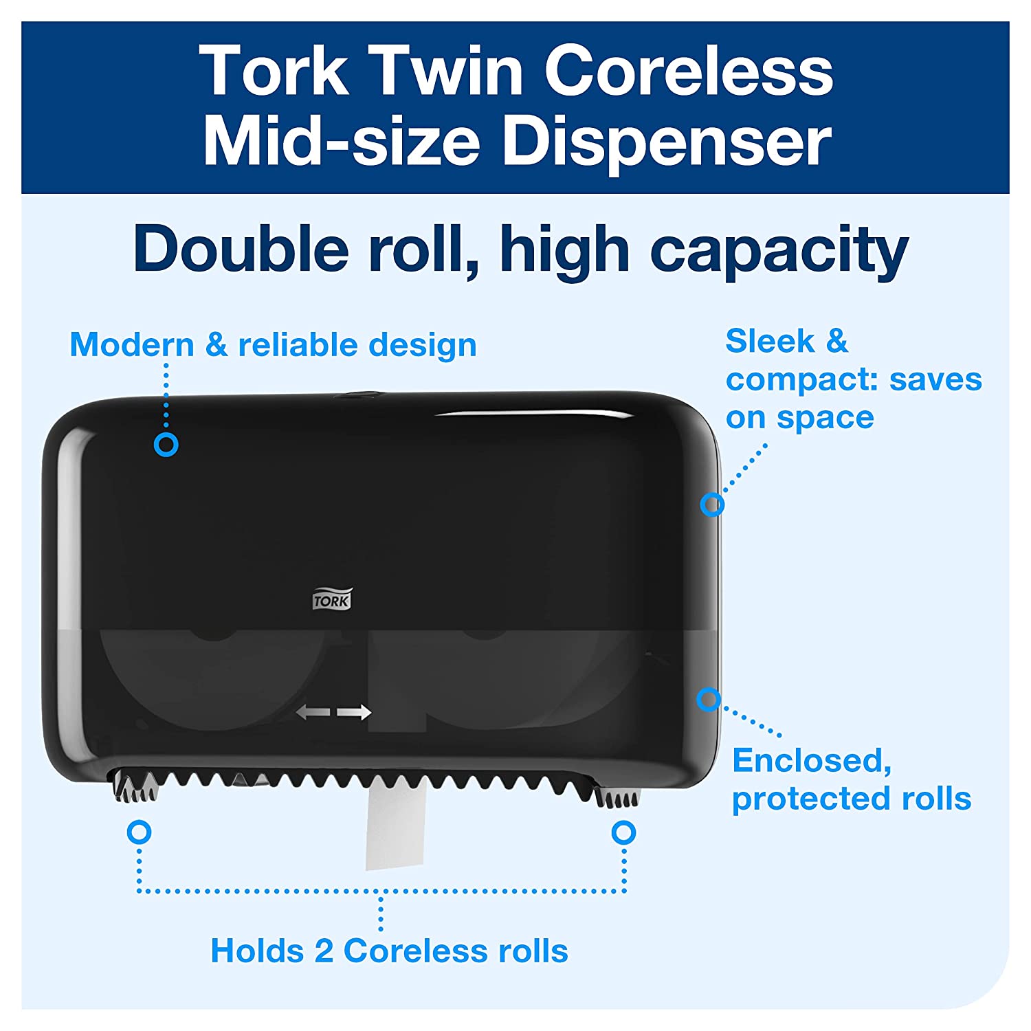 Tork Dispenser System For Coreless Toilet Paper Midi