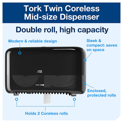 Tork Dispenser System For Coreless Toilet Paper Midi
