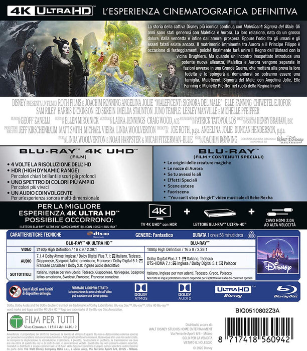 Maleficent - Signora Del Male (4k+Br)
