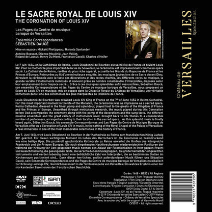 Le Sacre de Louis XIV - (All regions DVD) - Ensemble Correspondances; Sébastien Daucé; Les Pages & Les Chantres du Centre de Musique Baroque de Versailles,